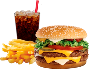 Combo Deluxe: Hamburguesa, Papas Fritas y Refresco
